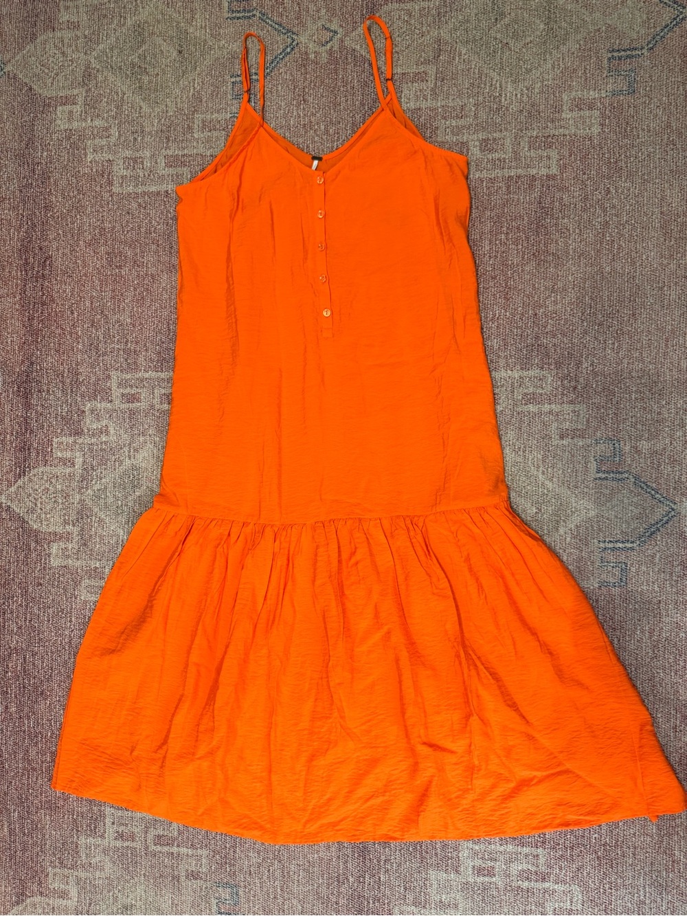Young fabulous & broke drop waste spaghetti strap midi sundress lg w pockets